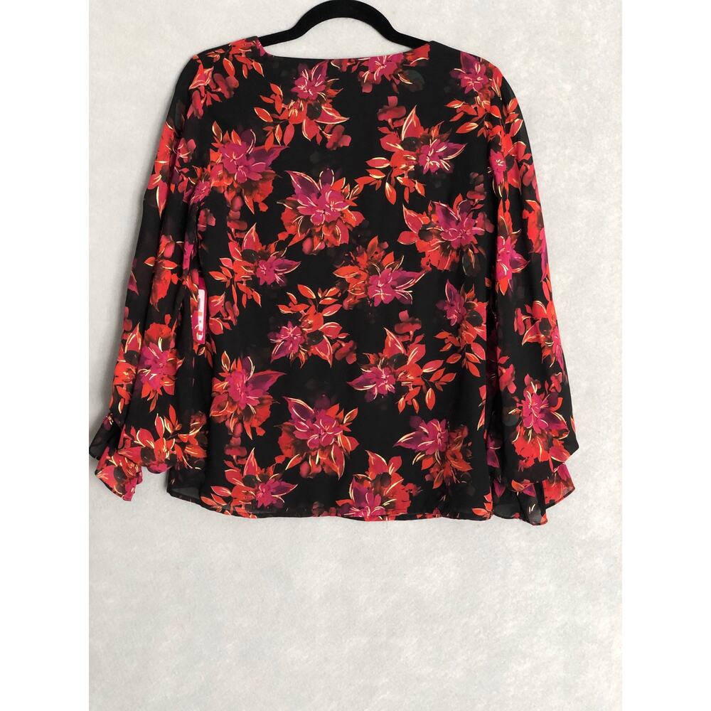 Vince Camuto Floral Print Top Balloon Sleeve Women's Size Small NEW - Picture 4 of 5
